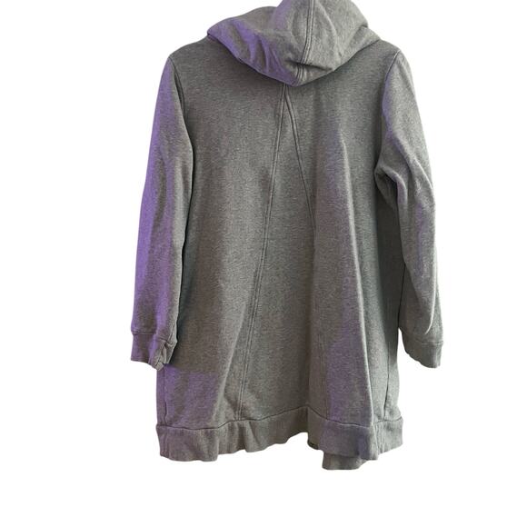 Soft Surroundings Size M Gray Go Lively Travel Wrap Hoodie Jacket Sweatshirt - Picture 4 of 6